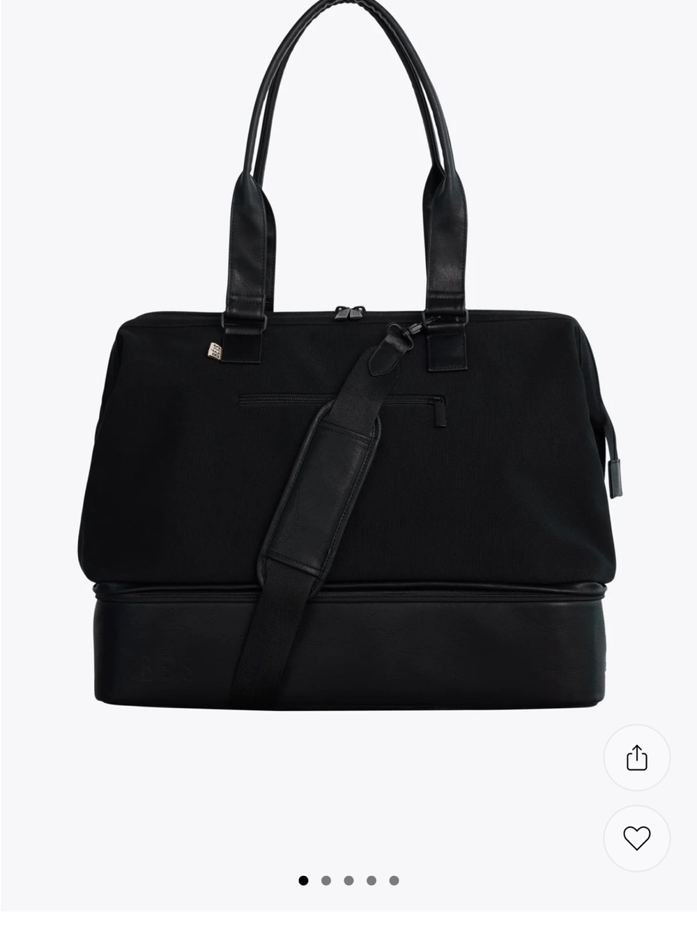 Black Travel Tote Bag - Versatile Weekend Carryall